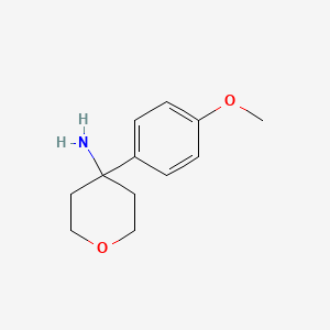 molecular formula C12H17NO2 B3022411 4-(4-甲氧基苯基)氧杂-4-胺 CAS No. 1017465-69-8