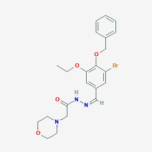 molecular formula C22H26BrN3O4 B302243 N'-[4-(benzyloxy)-3-bromo-5-ethoxybenzylidene]-2-(4-morpholinyl)acetohydrazide 