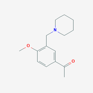 1-[4-Methoxy-3-(piperidin-1-ylmethyl)phenyl]ethanone