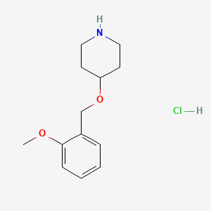 molecular formula C13H20ClNO2 B3022440 4-[(2-Methoxybenzyl)oxy]piperidine hydrochloride CAS No. 81151-57-7