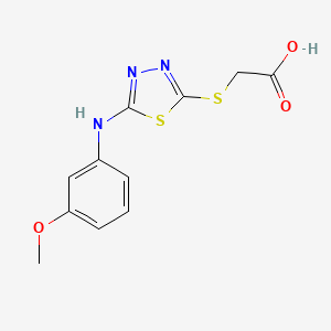 ({5-[(3-Methoxyphenyl)amino]-1,3,4-thiadiazol-2-yl}thio)acetic acid