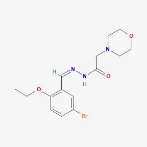 molecular formula C15H20BrN3O3 B302245 N'-(5-bromo-2-ethoxybenzylidene)-2-(4-morpholinyl)acetohydrazide 