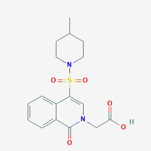 B3022451 [4-[(4-methylpiperidin-1-yl)sulfonyl]-1-oxoisoquinolin-2(1H)-yl]acetic acid CAS No. 685525-46-6
