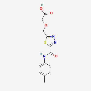 B3022452 [(5-{[(4-Methylphenyl)amino]carbonyl}-1,3,4-thiadiazol-2-yl)methoxy]acetic acid CAS No. 1142209-62-8