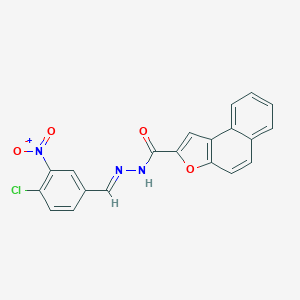 molecular formula C20H12ClN3O4 B302246 N'-{4-chloro-3-nitrobenzylidene}naphtho[2,1-b]furan-2-carbohydrazide 