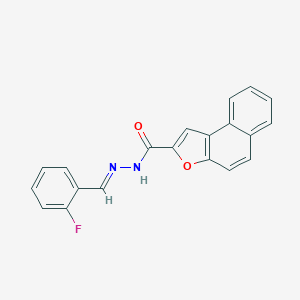 molecular formula C20H13FN2O2 B302247 N'-(2-fluorobenzylidene)naphtho[2,1-b]furan-2-carbohydrazide 