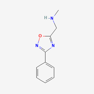 molecular formula C10H11N3O B3022485 N-methyl-1-(3-phenyl-1,2,4-oxadiazol-5-yl)methanamine CAS No. 55983-96-5