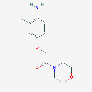 molecular formula C13H18N2O3 B3022488 [2-Methyl-4-(2-morpholin-4-yl-2-oxoethoxy)phenyl]amine CAS No. 727674-88-6