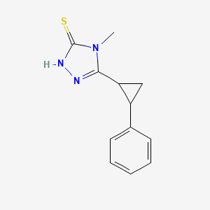 molecular formula C12H13N3S B3022490 4-methyl-5-(2-phenylcyclopropyl)-4H-1,2,4-triazole-3-thiol CAS No. 869947-52-4