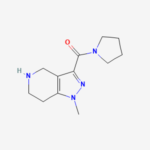 molecular formula C12H18N4O B3022494 (1-methyl-4,5,6,7-tetrahydro-1H-pyrazolo[4,3-c]pyridin-3-yl)(pyrrolidin-1-yl)methanone CAS No. 1082328-25-3