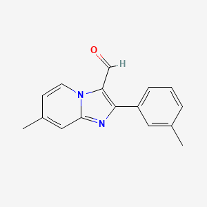 molecular formula C16H14N2O B3022495 7-Methyl-2-(3-methylphenyl)imidazo[1,2-a]pyridine-3-carbaldehyde CAS No. 898386-40-8