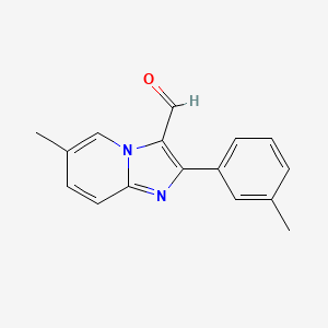 molecular formula C16H14N2O B3022496 6-Methyl-2-(3-methylphenyl)imidazo[1,2-a]pyridine-3-carbaldehyde CAS No. 899363-95-2