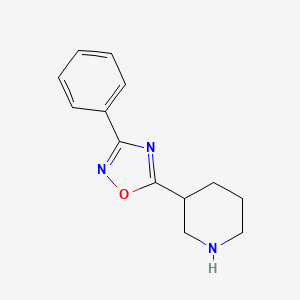molecular formula C13H15N3O B3022502 3-(3-Phenyl-1,2,4-oxadiazol-5-yl)piperidine CAS No. 851882-57-0