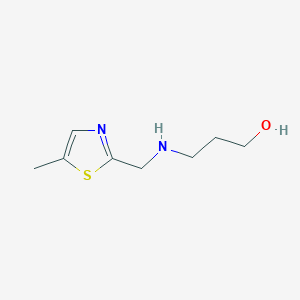 molecular formula C8H14N2OS B3022503 3-{[(5-Methyl-1,3-thiazol-2-yl)methyl]amino}propan-1-ol dihydrochloride CAS No. 920460-93-1