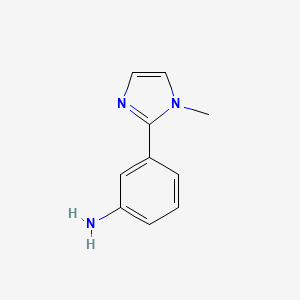 molecular formula C10H11N3 B3022506 3-(1-methyl-1H-imidazol-2-yl)aniline CAS No. 245547-16-4