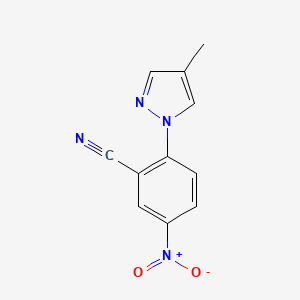molecular formula C11H8N4O2 B3022508 2-(4-methyl-1H-pyrazol-1-yl)-5-nitrobenzonitrile CAS No. 1119391-10-4