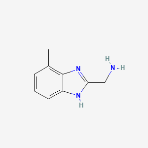 molecular formula C9H11N3 B3022509 (4-Methyl-1H-benzo[d]imidazol-2-yl)methanamine CAS No. 933756-31-1