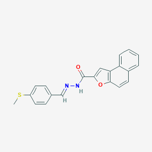 molecular formula C21H16N2O2S B302251 N'-[4-(methylsulfanyl)benzylidene]naphtho[2,1-b]furan-2-carbohydrazide 