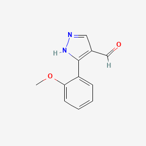 molecular formula C11H10N2O2 B3022515 3-(2-methoxyphenyl)-1H-pyrazole-4-carbaldehyde CAS No. 26033-21-6