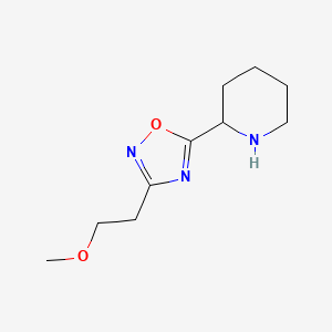 molecular formula C10H17N3O2 B3022518 2-[3-(2-Methoxyethyl)-1,2,4-oxadiazol-5-yl]piperidine CAS No. 915923-31-8