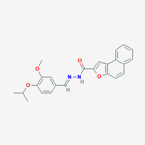 molecular formula C24H22N2O4 B302253 N'-(4-isopropoxy-3-methoxybenzylidene)naphtho[2,1-b]furan-2-carbohydrazide 