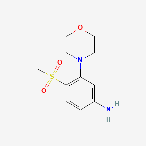 molecular formula C11H16N2O3S B3022535 3-(Morpholin-4-yl)-4-(methylsulfonyl)aniline CAS No. 942474-45-5