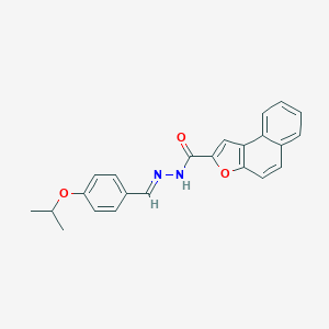 molecular formula C23H20N2O3 B302255 N'-(4-isopropoxybenzylidene)naphtho[2,1-b]furan-2-carbohydrazide 