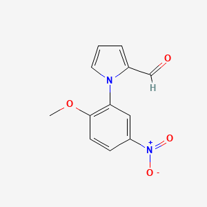 molecular formula C12H10N2O4 B3022574 1-(2-methoxy-5-nitrophenyl)-1H-pyrrole-2-carbaldehyde CAS No. 383136-08-1