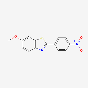 molecular formula C14H10N2O3S B3022576 6-Methoxy-2-(4-nitrophenyl) benzothiazole CAS No. 43036-14-2