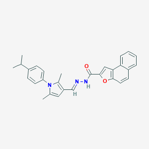 molecular formula C29H27N3O2 B302260 N'-[(E)-{2,5-dimethyl-1-[4-(propan-2-yl)phenyl]-1H-pyrrol-3-yl}methylidene]naphtho[2,1-b]furan-2-carbohydrazide 
