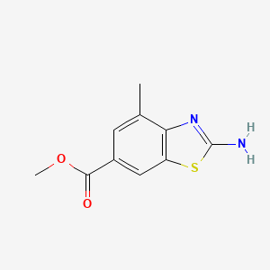 molecular formula C10H10N2O2S B3022614 2-氨基-4-甲基苯并[d]噻唑-6-甲酸甲酯 CAS No. 225525-63-3