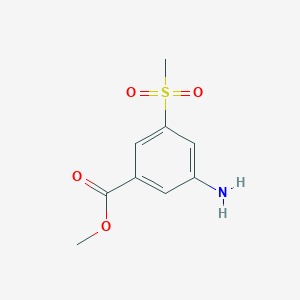 molecular formula C9H11NO4S B3022616 Methyl 3-amino-5-(methylsulfonyl)benzoate CAS No. 168618-23-3