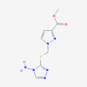 methyl 1-{[(4-amino-4H-1,2,4-triazol-3-yl)thio]methyl}-1H-pyrazole-3-carboxylate