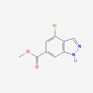 molecular formula C9H7BrN2O2 B3022630 4-溴-1H-吲唑-6-甲酸甲酯 CAS No. 885518-47-8