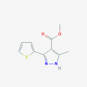 molecular formula C10H10N2O2S B3022635 Methyl 3-Methyl-5-(Thiophen-2-Yl)-1H-Pyrazole-4-Carboxylate CAS No. 76923-35-8