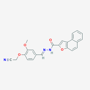 molecular formula C23H17N3O4 B302264 N'-[4-(cyanomethoxy)-3-methoxybenzylidene]naphtho[2,1-b]furan-2-carbohydrazide 