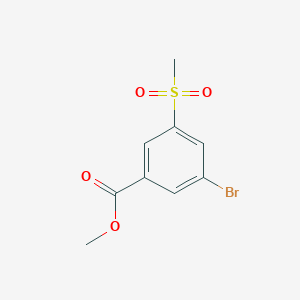 molecular formula C9H9BrO4S B3022662 Methyl 3-bromo-5-(methylsulfonyl)benzoate CAS No. 154117-77-8