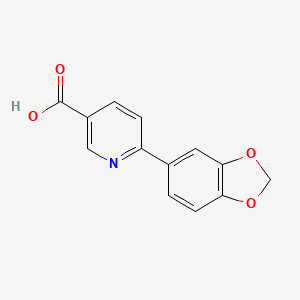 molecular formula C13H9NO4 B3022667 6-(苯并[d][1,3]二氧杂环-5-基)烟酸 CAS No. 887976-73-0