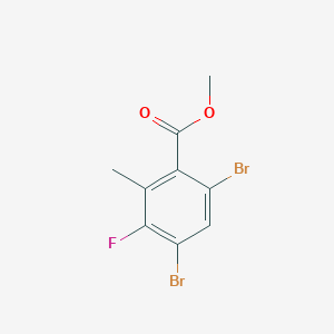 molecular formula C9H7Br2FO2 B3022668 4,6-Dibromo-3-fluoro-2-methyl-benzoic acid methylester CAS No. 119916-08-4