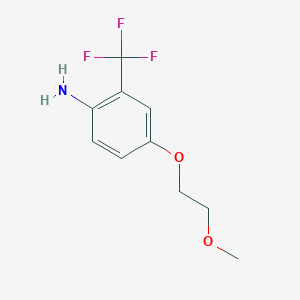 molecular formula C10H12F3NO2 B3022669 4-(2-Methoxyethoxy)-2-(trifluoromethyl)aniline CAS No. 946784-32-3