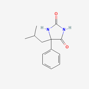molecular formula C13H16N2O2 B3022701 5-(2-Methylpropyl)-5-phenylimidazolidine-2,4-dione CAS No. 100615-58-5