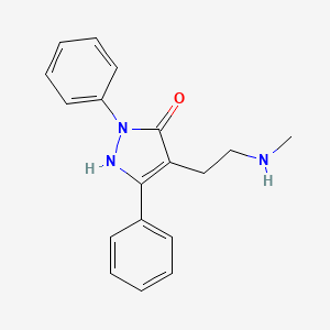 molecular formula C18H19N3O B3022716 4-[2-(methylamino)ethyl]-2,5-diphenyl-1,2-dihydro-3H-pyrazol-3-one CAS No. 878208-94-7