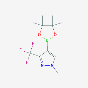 molecular formula C11H16BF3N2O2 B3022736 1-Methyl-4-(4,4,5,5-tetramethyl-1,3,2-dioxaborolan-2-YL)-3-(trifluoromethyl)-1H-pyrazole CAS No. 1218790-53-4