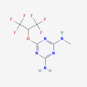 molecular formula C7H7F6N5O B3022737 N-Methyl-6-[2,2,2-trifluoro-1-(trifluoromethyl)ethoxy]-1,3,5-triazine-2,4-diamine CAS No. 301211-06-3
