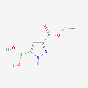 molecular formula C6H9BN2O4 B3022739 (3-(Ethoxycarbonyl)-1H-pyrazol-5-yl)boronic acid CAS No. 92988-09-5