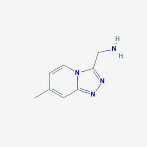 molecular formula C8H10N4 B3022751 (7-Methyl-[1,2,4]triazolo[4,3-a]pyridin-3-yl)methanamine CAS No. 1020033-70-8