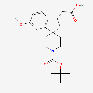 molecular formula C21H29NO5 B3022752 2-(1'-(tert-Butoxycarbonyl)-6-methoxy-2,3-dihydrospiro[indene-1,4'-piperidine]-3-yl)acetic acid CAS No. 1160247-48-2