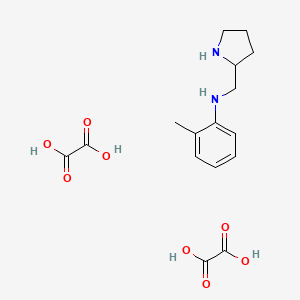 molecular formula C16H22N2O8 B3022763 2-methyl-N-(2-pyrrolidinylmethyl)aniline dioxalate CAS No. 1177293-97-8