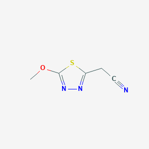 molecular formula C5H5N3OS B3022797 2-(5-Methoxy-1,3,4-thiadiazol-2-yl)acetonitrile CAS No. 84389-19-5