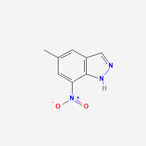 molecular formula C8H7N3O2 B3022813 5-methyl-7-nitro-1H-indazole CAS No. 113302-88-8